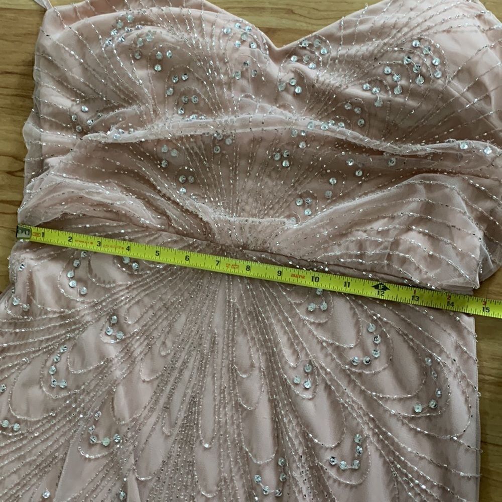 Andrianne papell long dress size 8 pink sequence - Picture 7 of 8